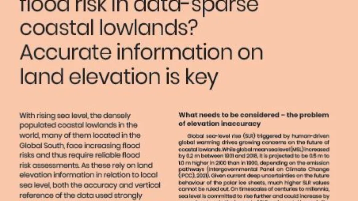  How to assess coastal flood risk in data-sparse coastal lowlands? 